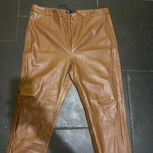 Zara Brown Dress Pants with Classic Straight-Leg Cut